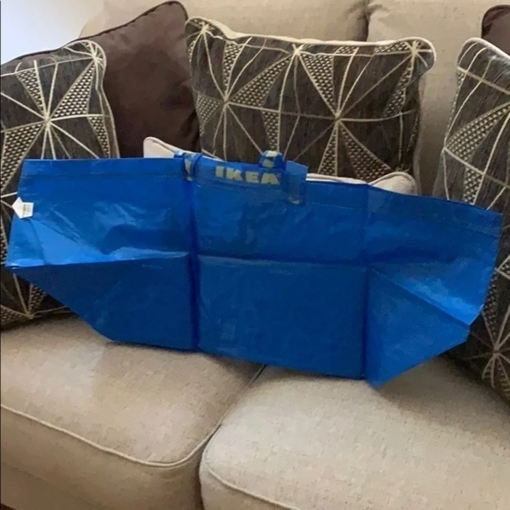 1 blue FRAKTA Shopping bag, large, 19 gallon sturdy, NEW, storage, organizing